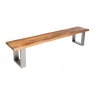 London Road Thor Oak Bench With Stainless Leg