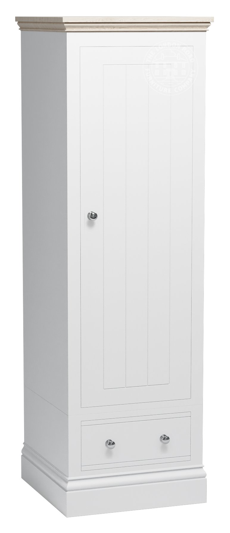 London Road Atlantic 1 Door Narrow Wardrobe With Drawer London Road