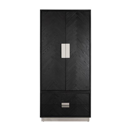 Blackbone Silver 2 Door 2 Drawer Linen Cupboard