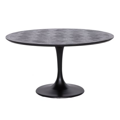 Blax Black 140cm Round Dining Table