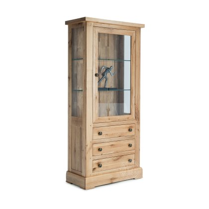 Reims Oak Glazed Cabinet