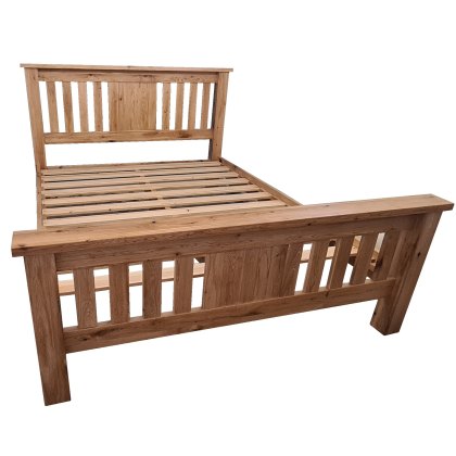 Reims Super King 6 Oak Slat Bed
