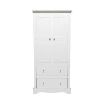Willow 2 Door Small Wardrobe with 2 Drawers