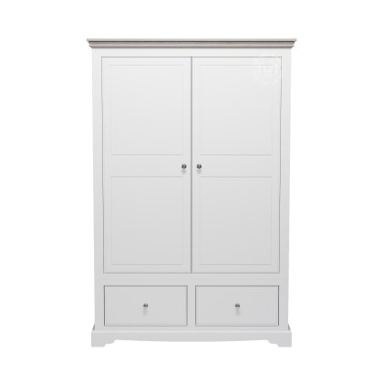 Willow 2 Door Large Wardrobe with 2 Drawers