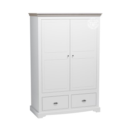 Willow 2 Door Large Wardrobe with 2 Drawers