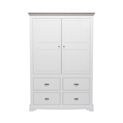 Willow 2 Door Large Wardrobe with 4 Drawers