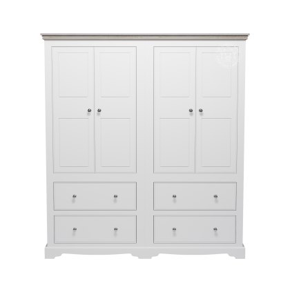 Willow 4 Door Small Wardrobe (Optional Drawers)