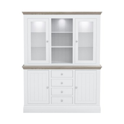 Atlantic Medium Dresser with Full Glazed Doors & Shelves Atlantic Medium Dresser with Full Glazed Doors & Shelves