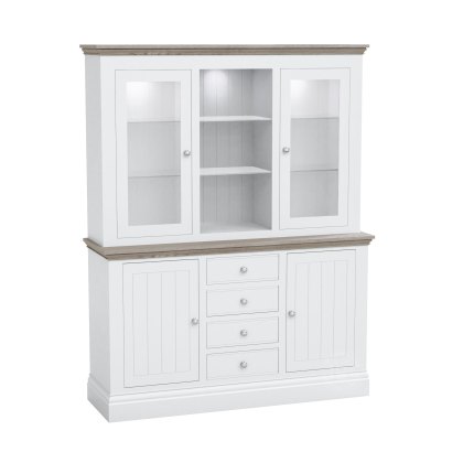 Atlantic Medium Dresser with Full Glazed Doors & Shelves