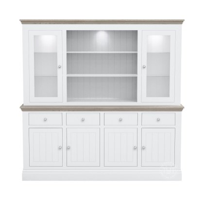 Atlantic Large Dresser with Full Glazed Doors & Shelves Atlantic Large Dresser with Full Glazed Doors & Shelves