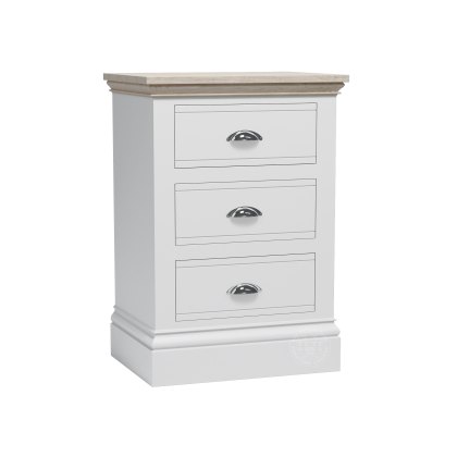 Atlantic 3 Drawer Bedside