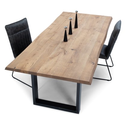 Thor Oak Dining Table With Metal Leg Thor Oak Dining Table With Metal Leg