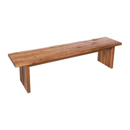 Thor Oak Bench With Wooden Leg