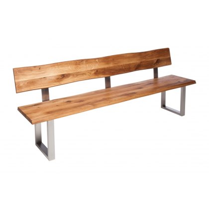 Thor Oak Bench With Back