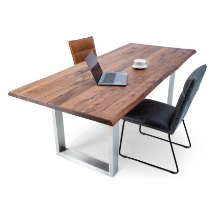 Thor Walnut Dining Table With Stainless Leg Thor Walnut Dining Table With Stainless Leg