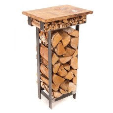 Deco-style Log and Kindling Table