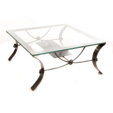 Artisan Coffee Table with Glass Top