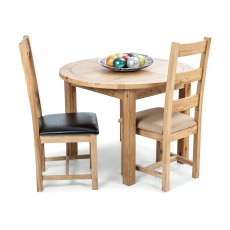 Reims Extending Round Oak Dining Table Reims Extending Round Oak Dining Table