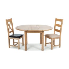 Reims Extending Round Oak Dining Table Reims Extending Round Oak Dining Table