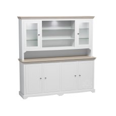 Willow Large Dresser with Glazed Doors & Shelves