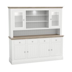 Atlantic Large Dresser with Glazed Doors & Shelves