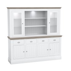 Atlantic Large Dresser with Full Glazed Doors & Shelves