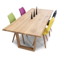 Thor Oak Dining Table With Wooden Leg Thor Oak Dining Table With Wooden Leg