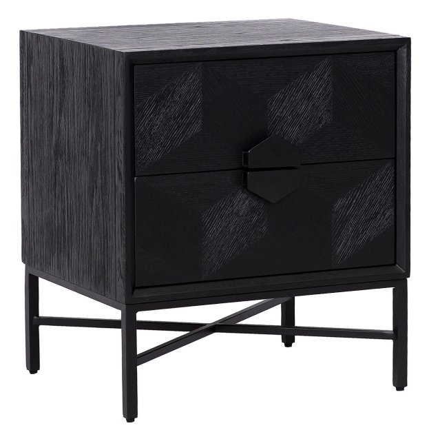 Blax Black 2 Drawer Cabinet