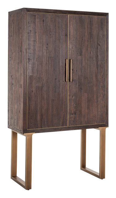Cromford Mill Brushed Gold 2 Door Wall Cabinet