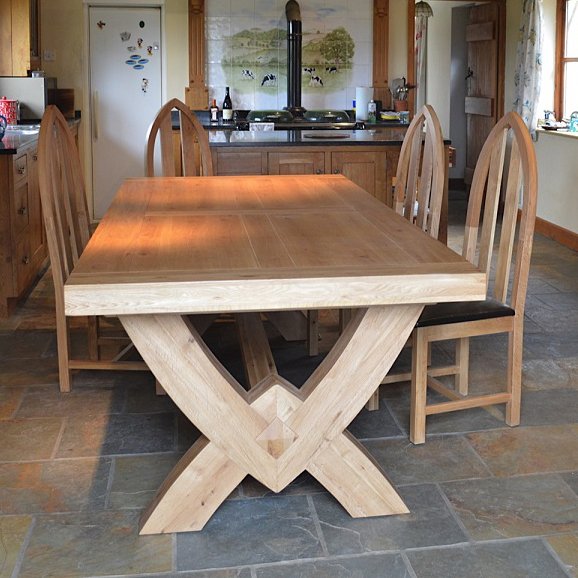 London Road Reims Oak Monastery Table