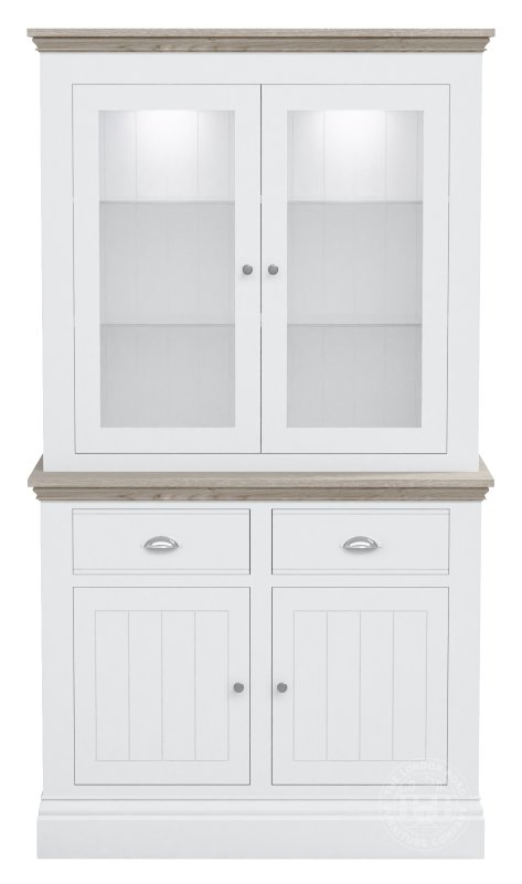 London Road Atlantic Small Dresser with Full Glazed Doors & Shelves
