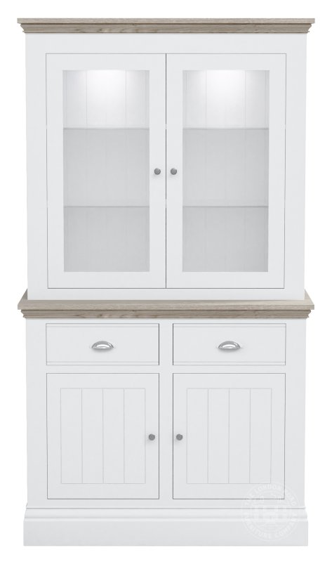London Road Atlantic Small Dresser with Full Glazed Doors & Shelves