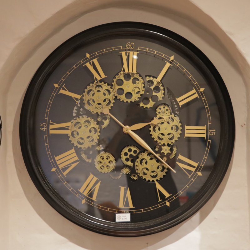 Large Moving Gear Clock London Road Furniture