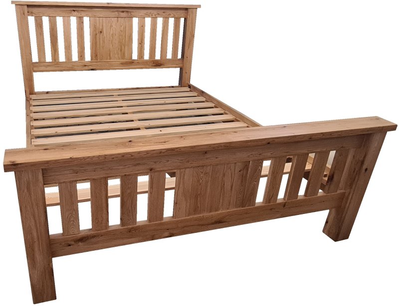 London Road Reims Super King 6 Oak Slat Bed