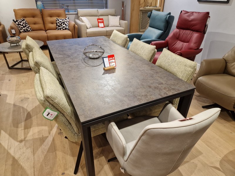 Dekton ceramic extending dining table