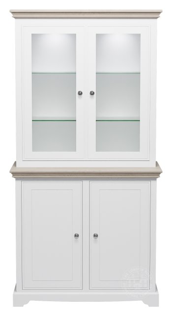 Willow Small Dresser with Full Glazed Doors &amp; Shelves