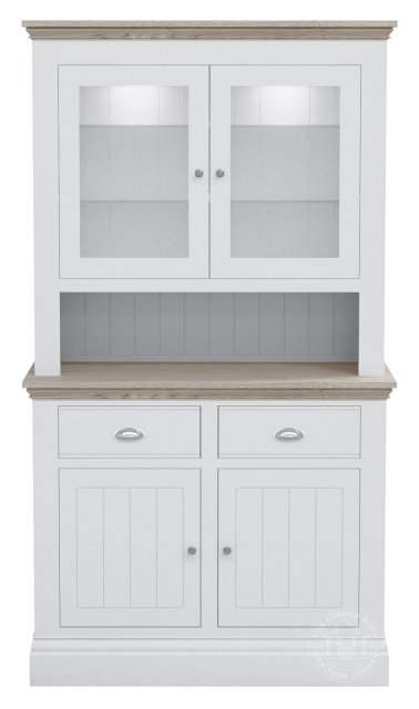 Atlantic Small Dresser with Glazed Doors &amp; Shelves