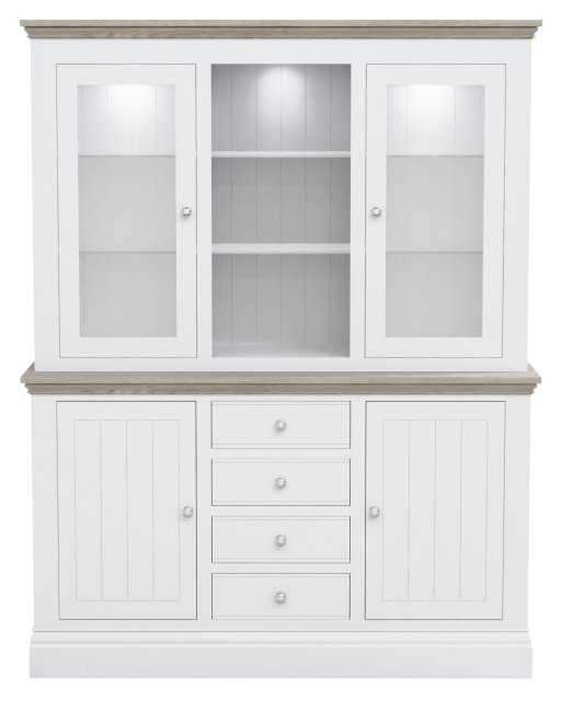 Atlantic Medium Dresser with Full Glazed Doors &amp; Shelves