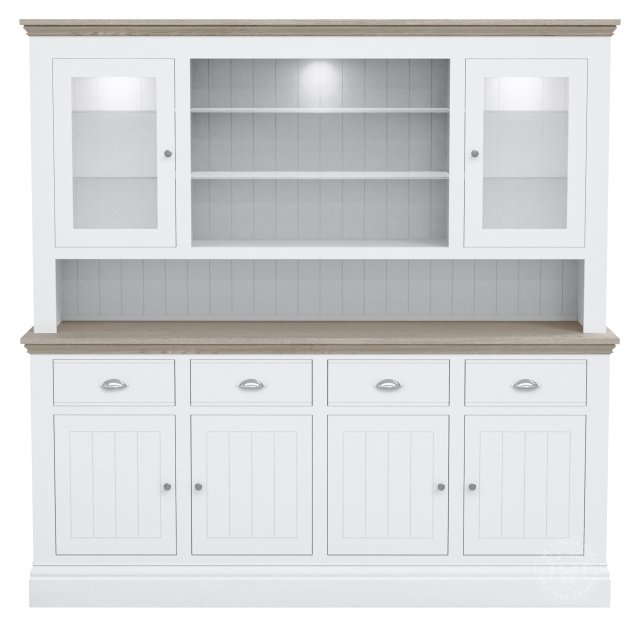 Atlantic Large Dresser with Glazed Doors &amp; Shelves