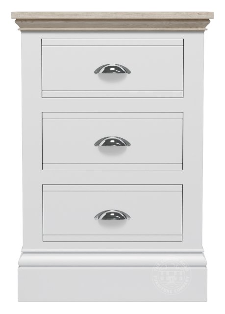 Atlantic 3 Drawer Large Bedside Table