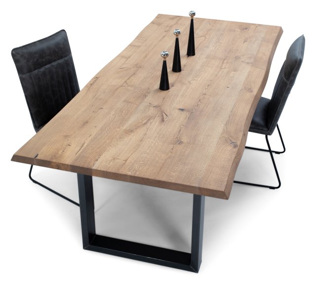 Thor Oak Dining Table With Metal Leg