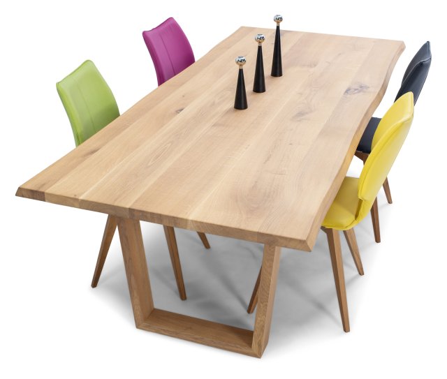 Thor Oak Dining Table With Wooden Leg