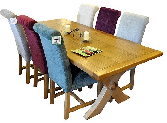 Three Plank Chateaux Oak Dining Table