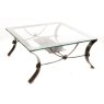 Jacobean Coffee Table with Glass Top