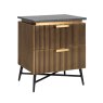Ironville 2 Drawer Bedside Table