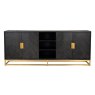 Blackbone Gold 4 Door Sideboard with Open Compartment