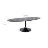 Blax Black 230cm Oval Dining Table