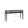 Bloomingville Shagreen Gold 3 Drawer Wall Table