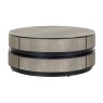Lustrio Shagreen Black ?92cm Round Coffee Table