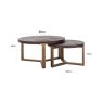 Cromford Mill Brushed Gold Set of 2 Round Coffee Tables